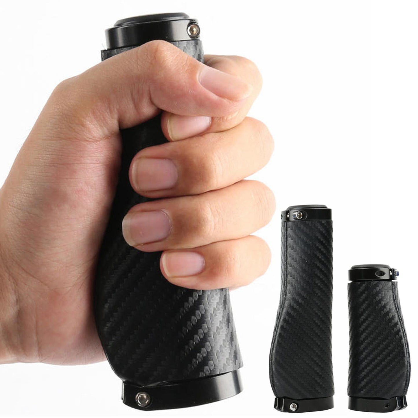 2Pcs Universal Mountain Bike Handlebar Grips Bicycle Grips Long Short Black