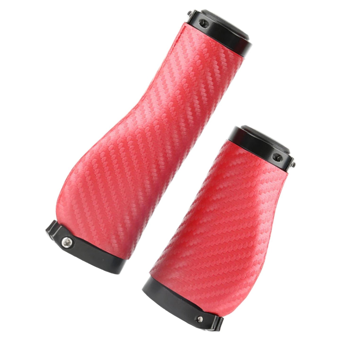 2Pcs Universal Mountain Bike Handlebar Grips Bicycle Grips Long Short Red