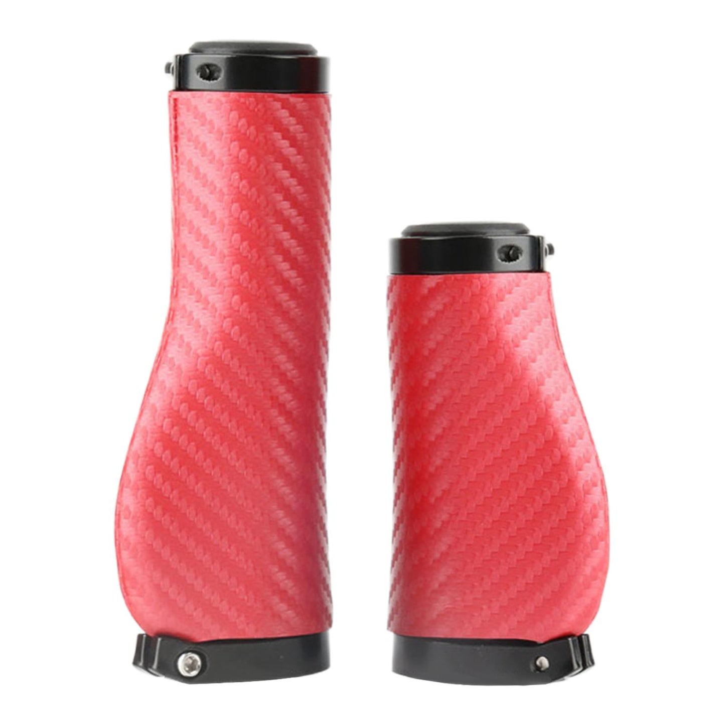 2Pcs Universal Mountain Bike Handlebar Grips Bicycle Grips Long Short Red