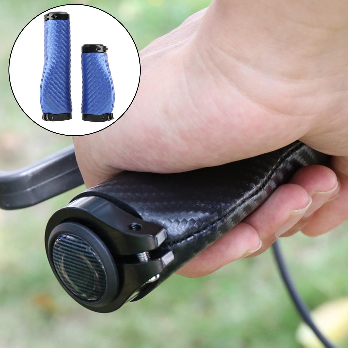 2Pcs Universal Mountain Bike Handlebar Grips Bicycle Grips Long Short Blue