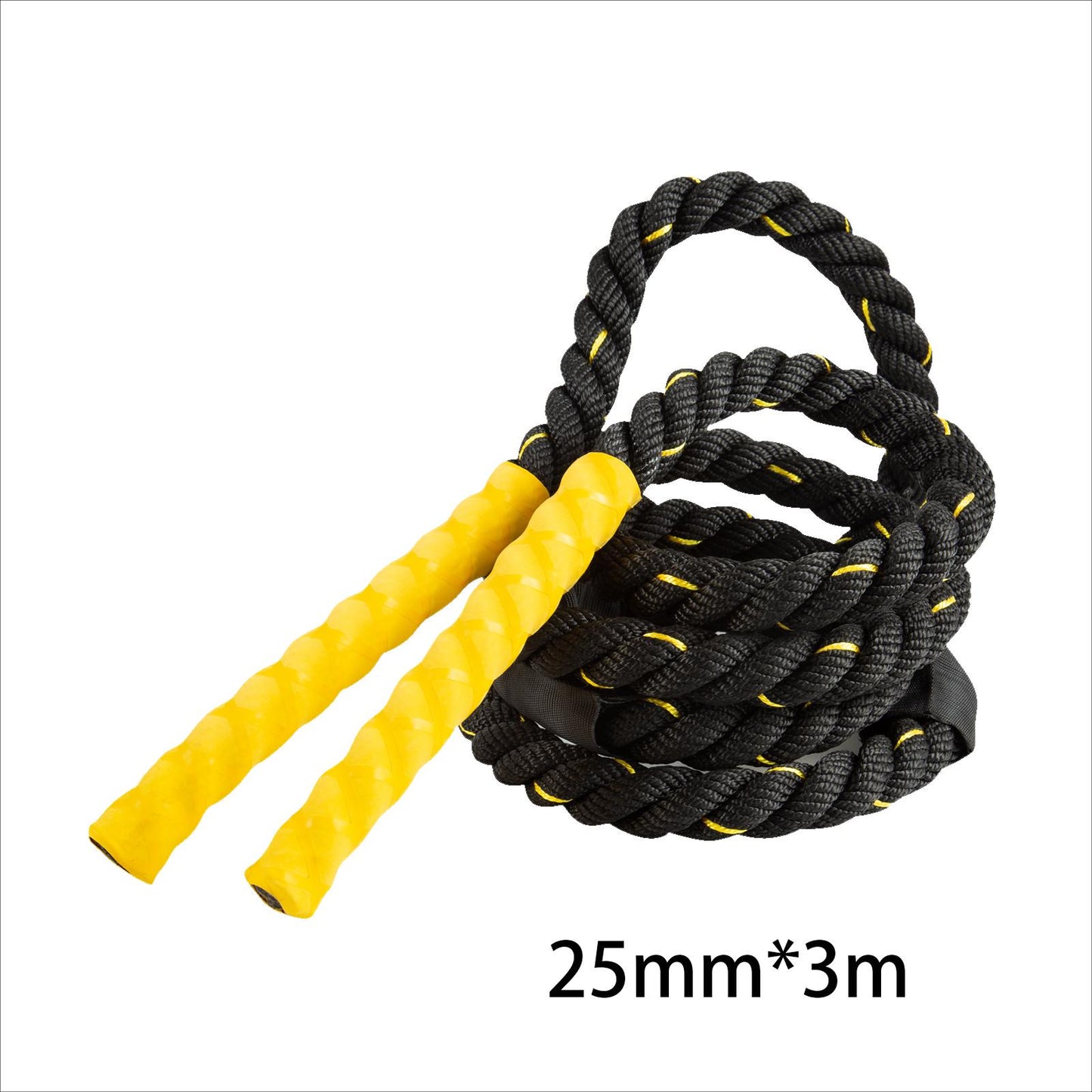 25mm Heavy Weighted Jump Rope Skipping Rope Workout Exercise Women Men Yellow 3m