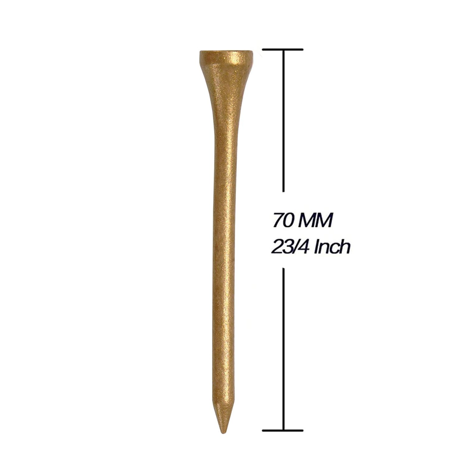 100Pcs Bamboo Golf Tees Biodegradable Stable Ball Stand Outdoor Exercise 70mm