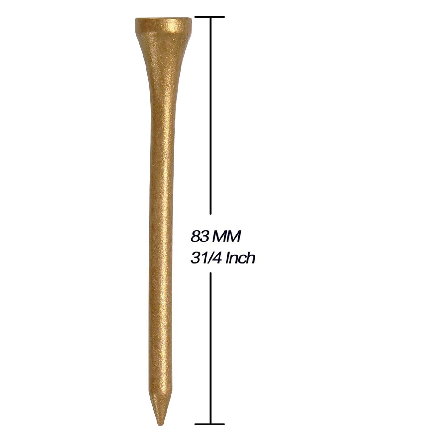 100Pcs Bamboo Golf Tees Biodegradable Stable Ball Stand Outdoor Exercise 83mm