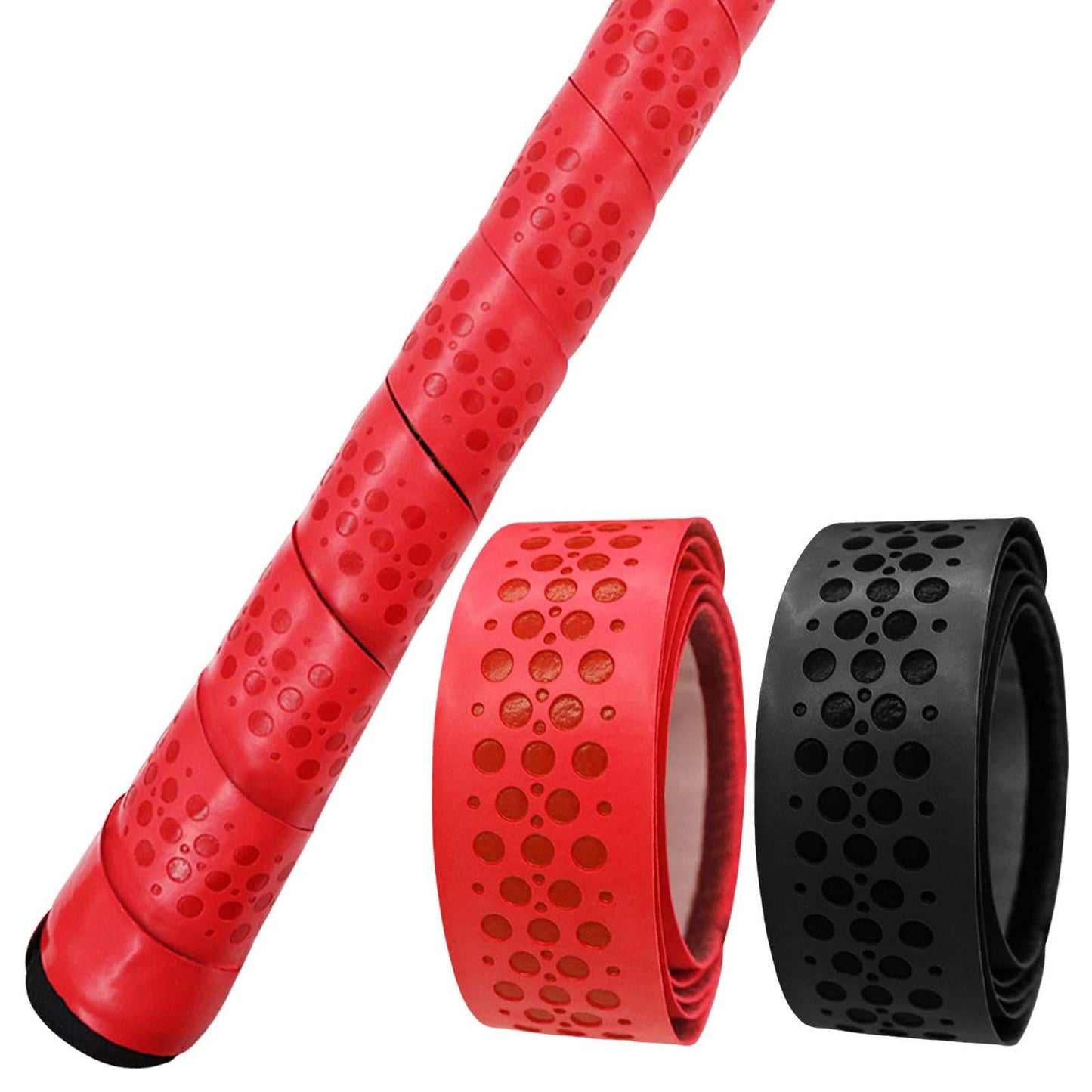 2 Pieces Golf Grip Wrapping Tapes Overgrip Tapes Golf Grip Accessories Red