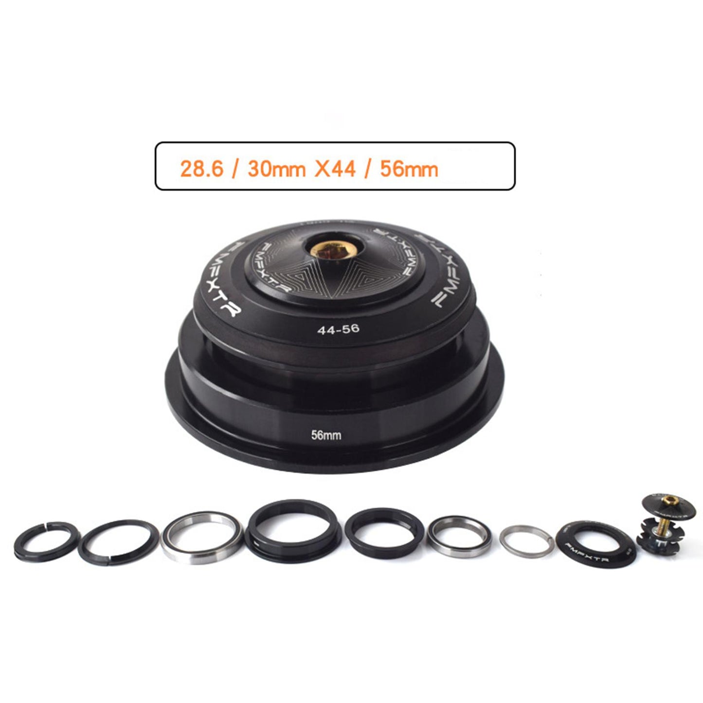 1-1/8 Threadless Bicycle Headset Front Fork Sealed for Cycling 44-56mm"