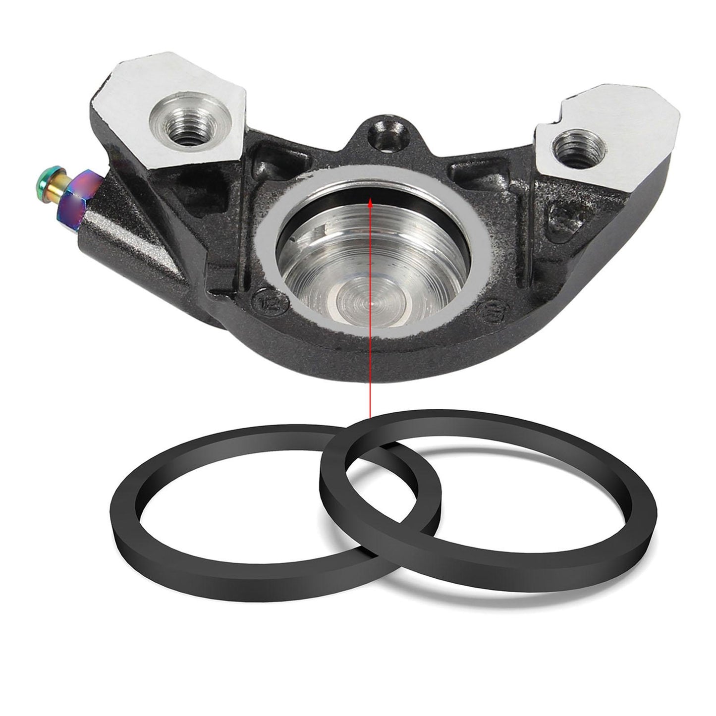 2Pieces Brake Caliper Piston Rings Sealing Rings Oil Resistance 26mm for MTB