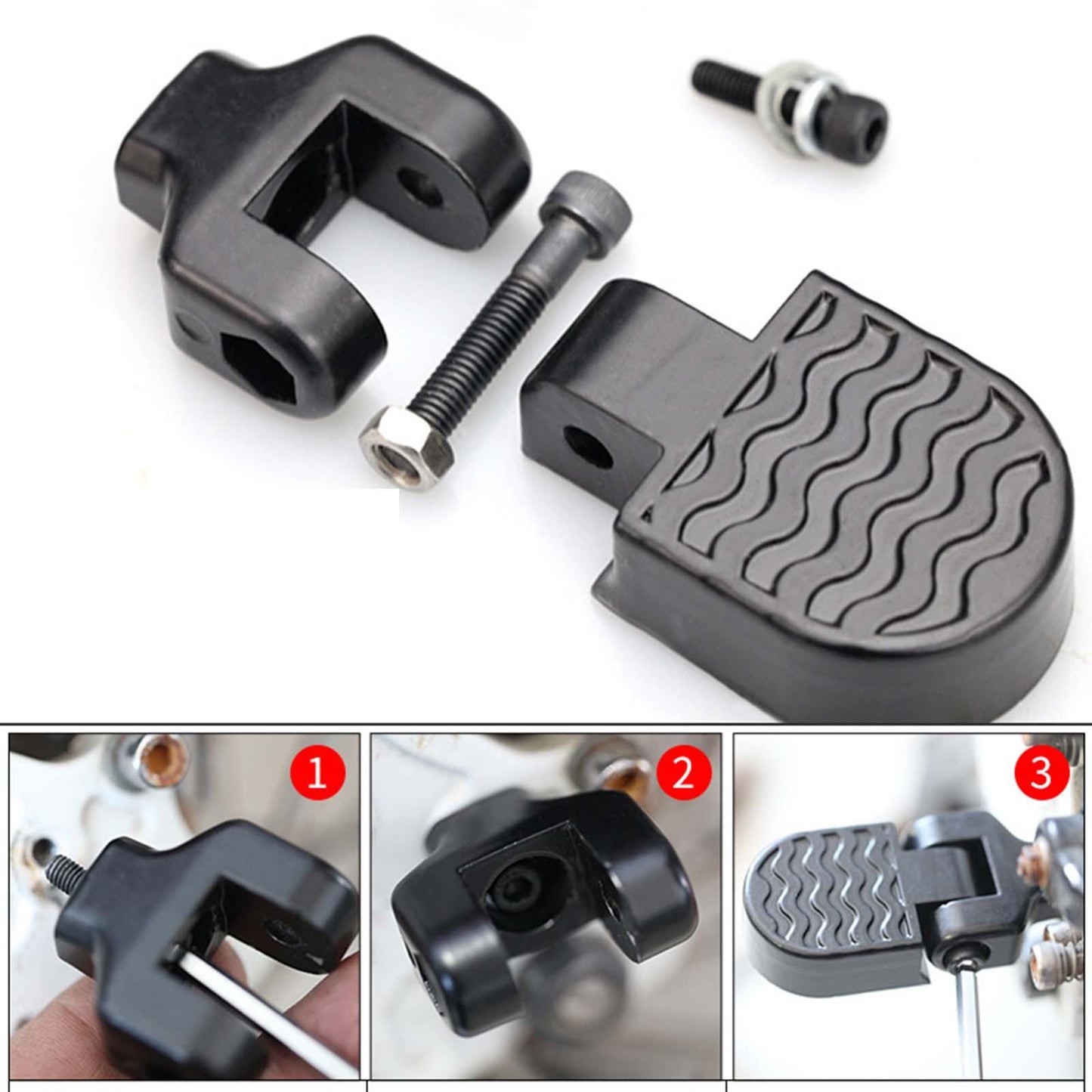 2 Pieces Bike Backseats Stands Rear Pedals for Motorcycle Cycling