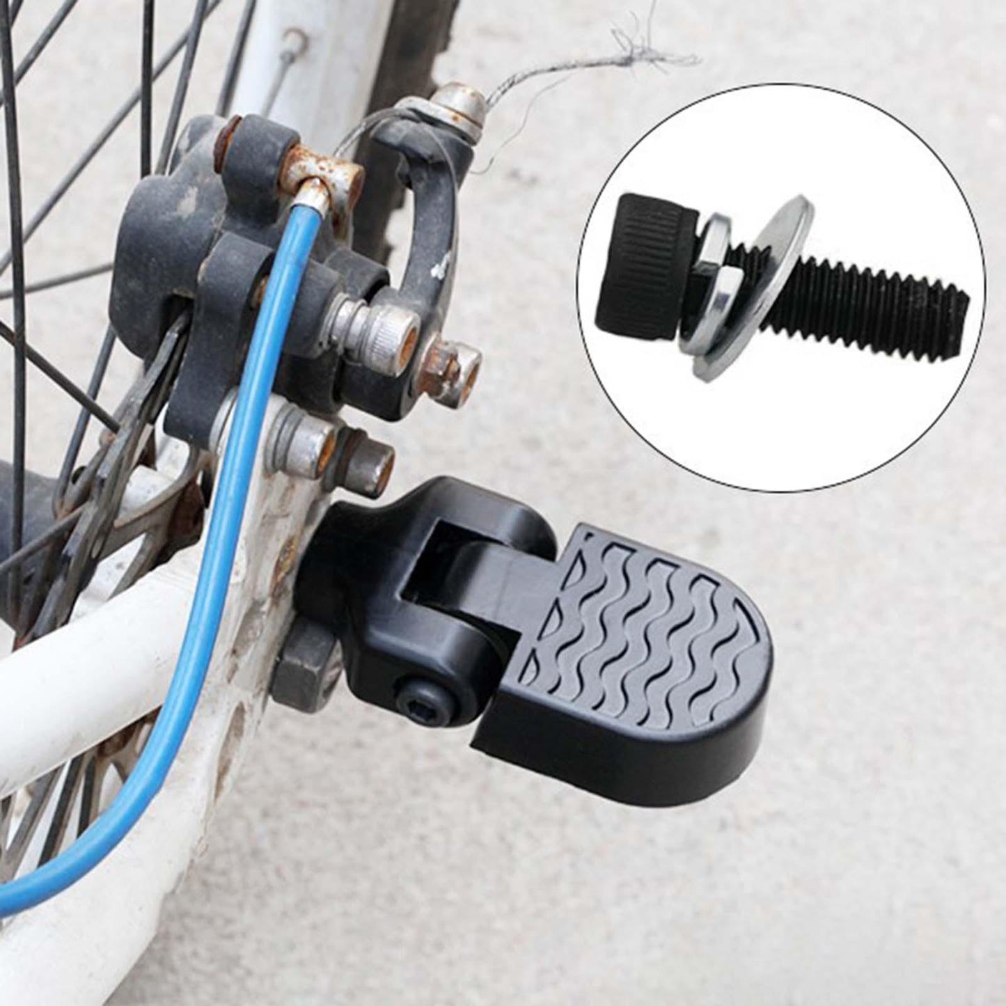 2 Pieces Bike Backseats Stands Rear Pedals for Motorcycle Cycling