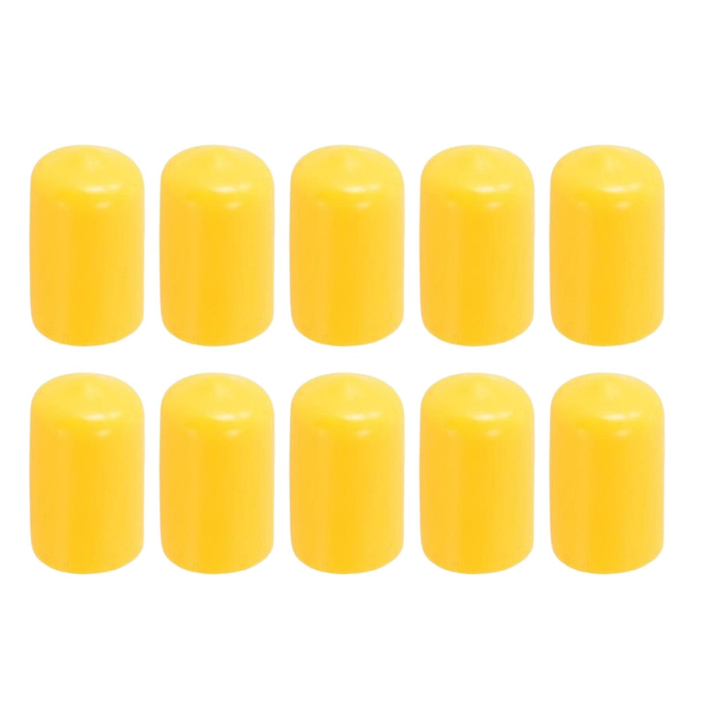 10Pcs Rubber Cue Cover Protector Head Cover Pool Billiard Protective yellow 12mm