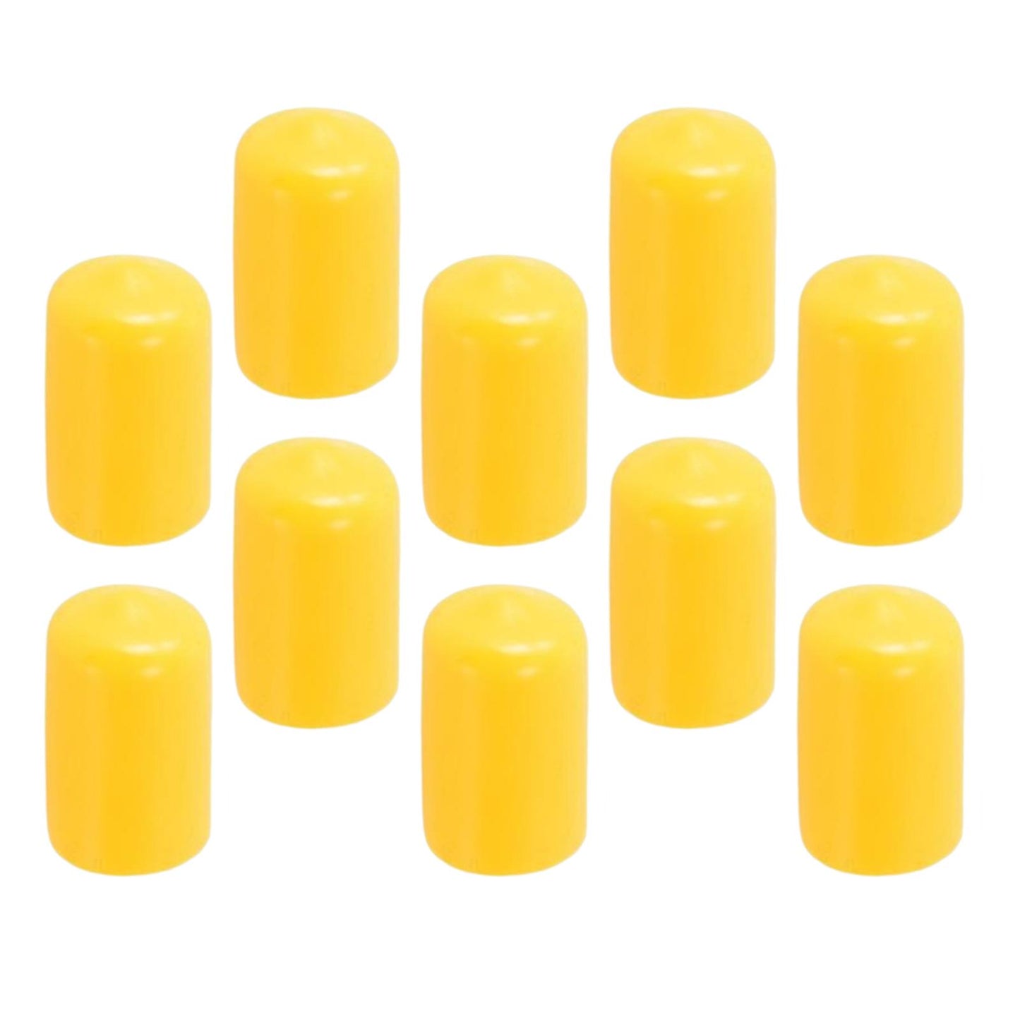 10Pcs Rubber Cue Cover Protector Head Cover Pool Billiard Protective yellow 12mm