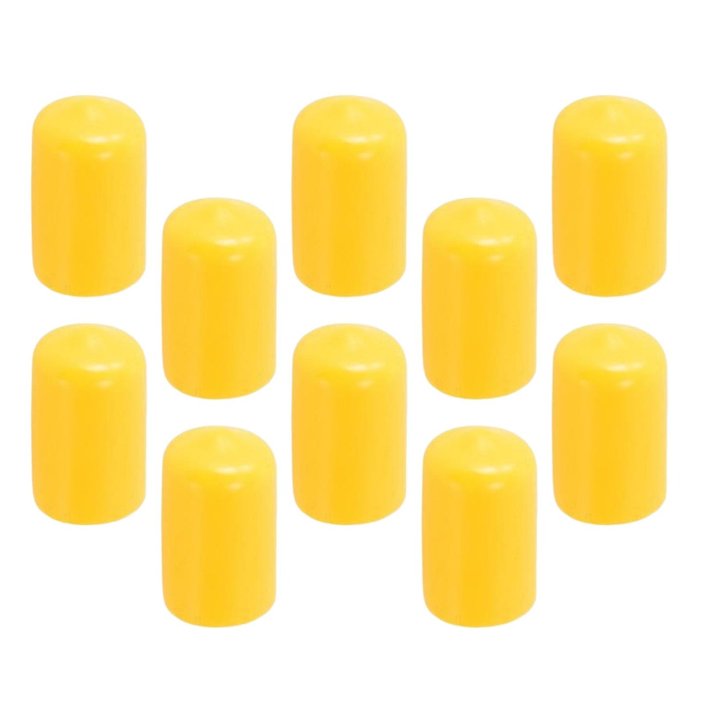 10Pcs Rubber Cue Cover Protector Head Cover Pool Billiard Protective yellow 12mm