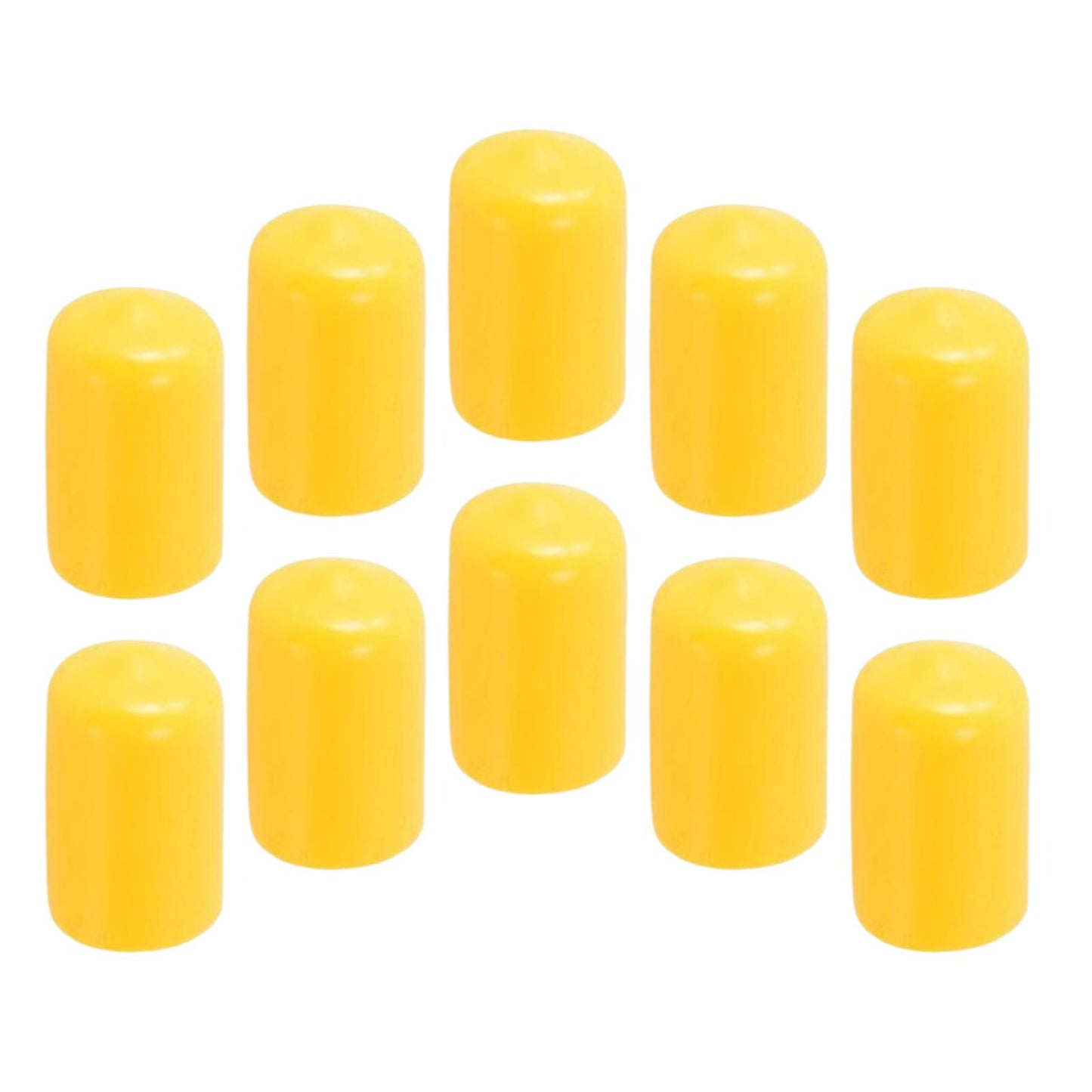 10Pcs Rubber Cue Cover Protector Head Cover Pool Billiard Protective yellow 12mm