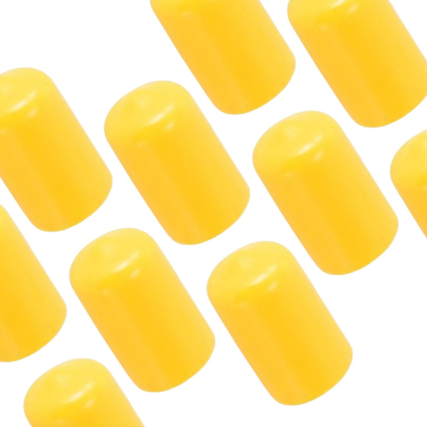 10Pcs Rubber Cue Cover Protector Head Cover Pool Billiard Protective yellow 12mm