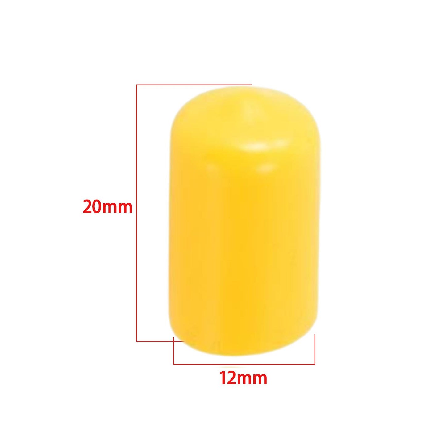 10Pcs Rubber Cue Cover Protector Head Cover Pool Billiard Protective yellow 12mm