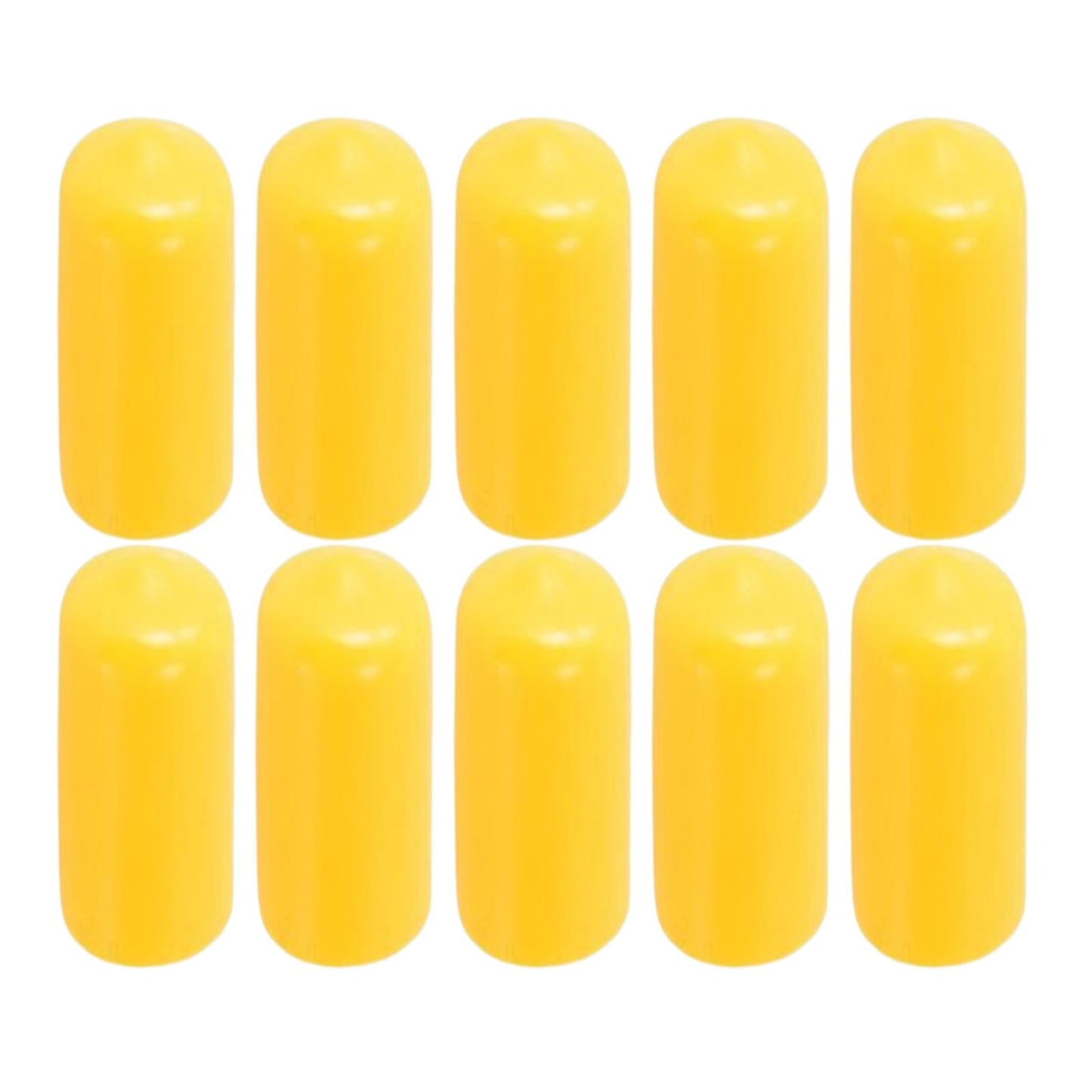 10Pcs Rubber Cue Cover Protector Head Cover Pool Billiard Protective yellow 13mm