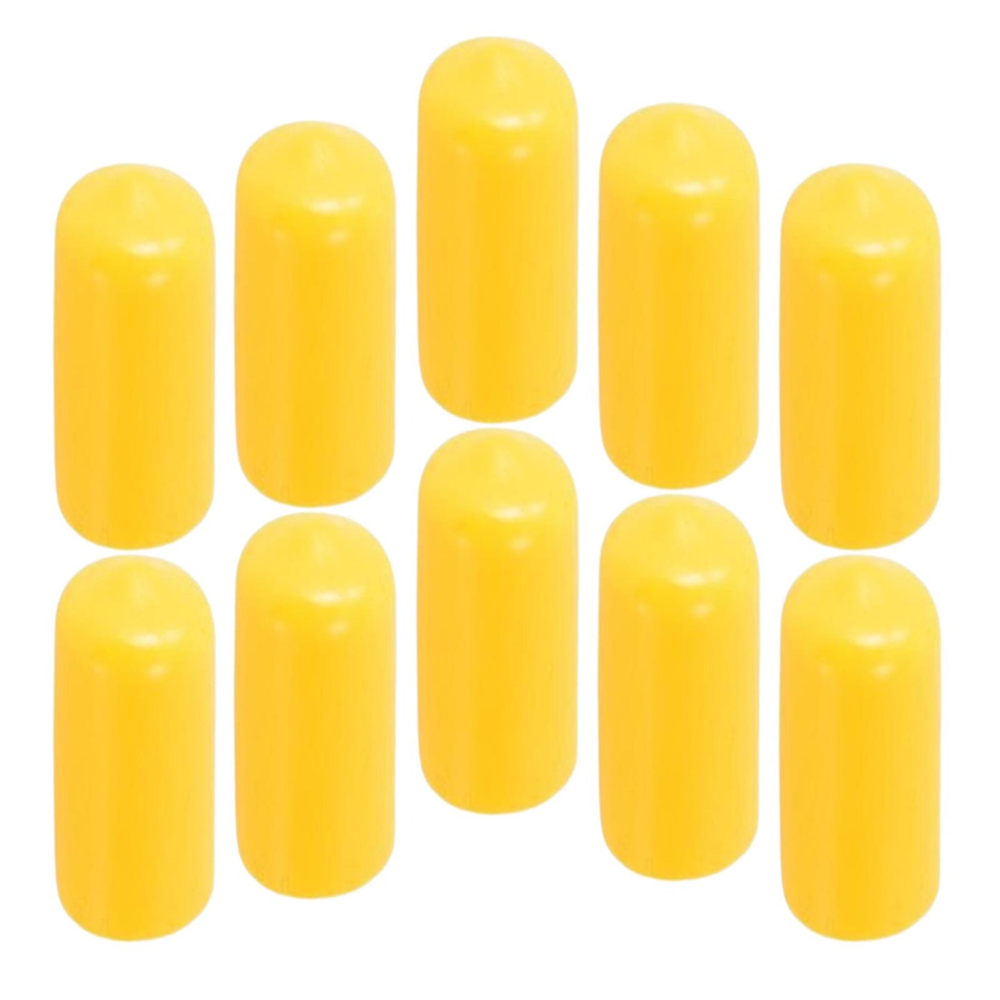 10Pcs Rubber Cue Cover Protector Head Cover Pool Billiard Protective yellow 13mm