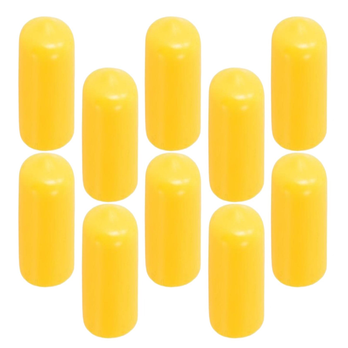 10Pcs Rubber Cue Cover Protector Head Cover Pool Billiard Protective yellow 13mm