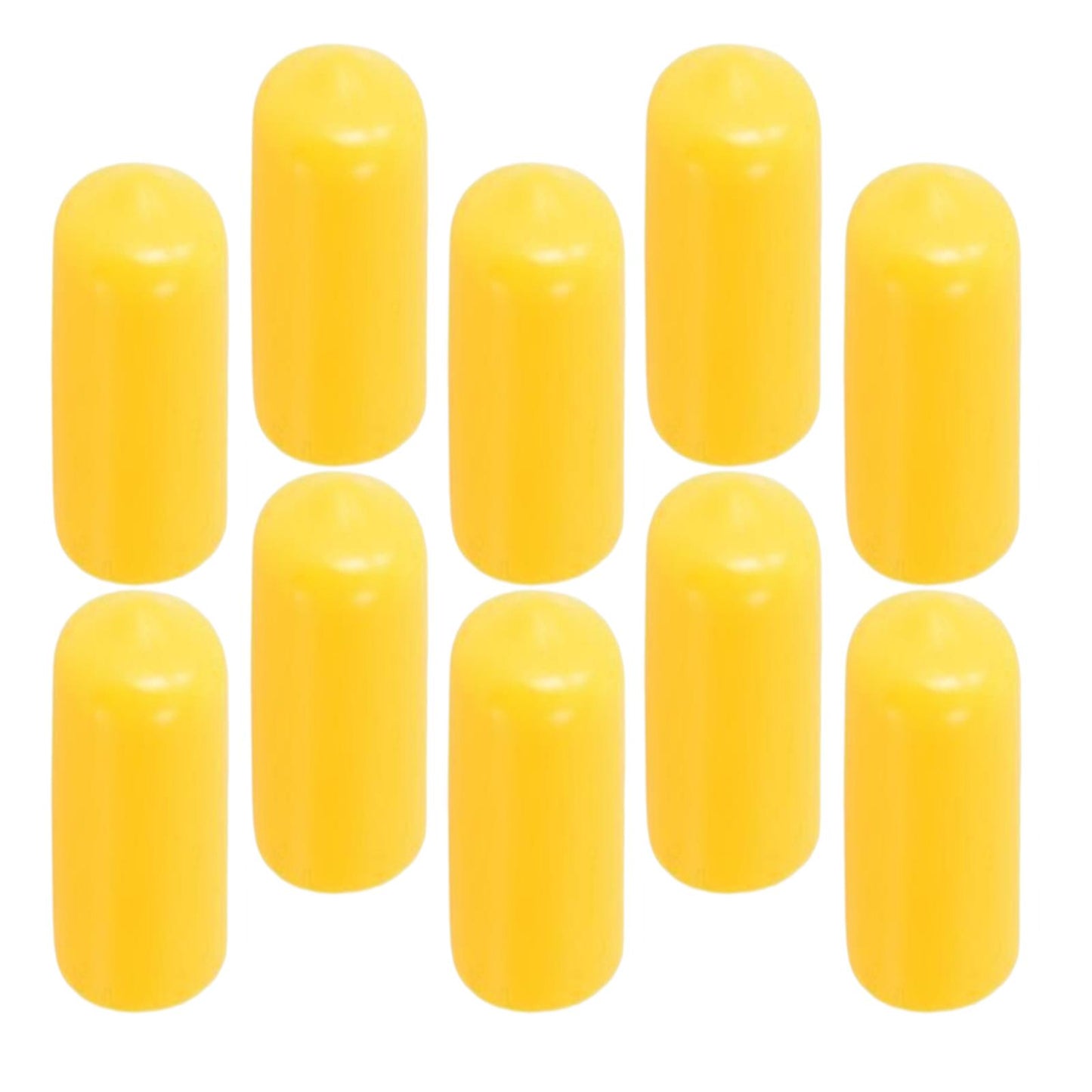 10Pcs Rubber Cue Cover Protector Head Cover Pool Billiard Protective yellow 13mm