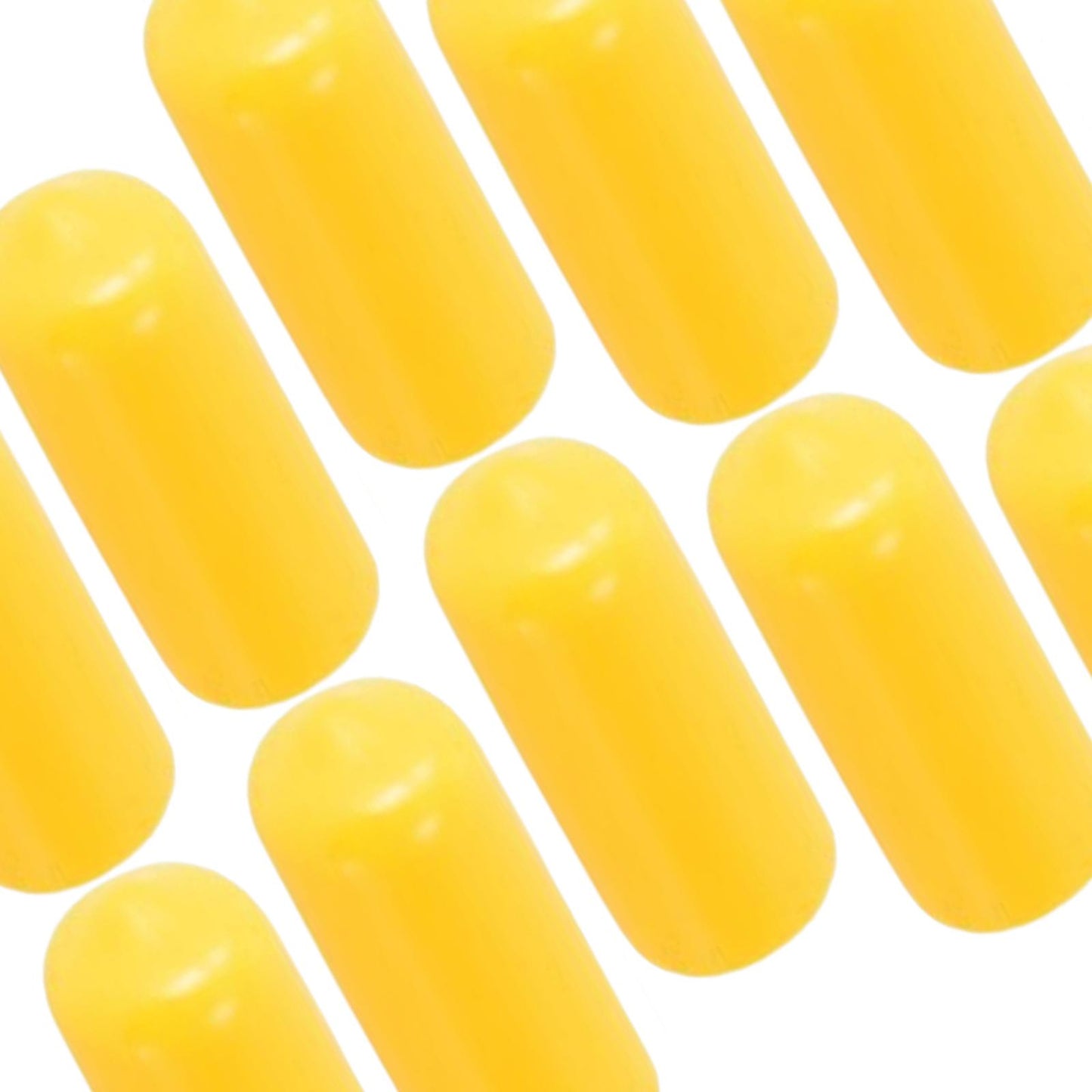 10Pcs Rubber Cue Cover Protector Head Cover Pool Billiard Protective yellow 13mm