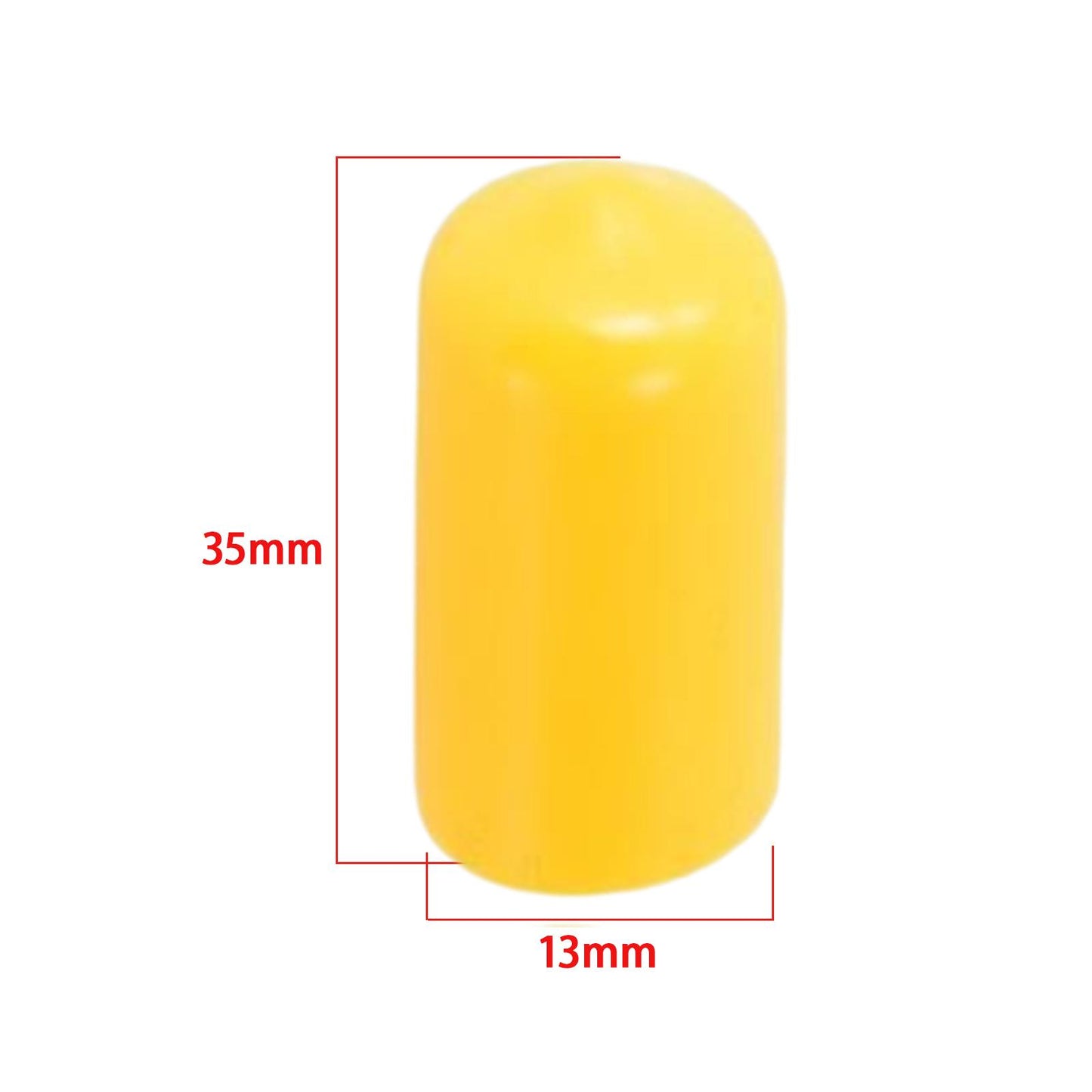 10Pcs Rubber Cue Cover Protector Head Cover Pool Billiard Protective yellow 13mm