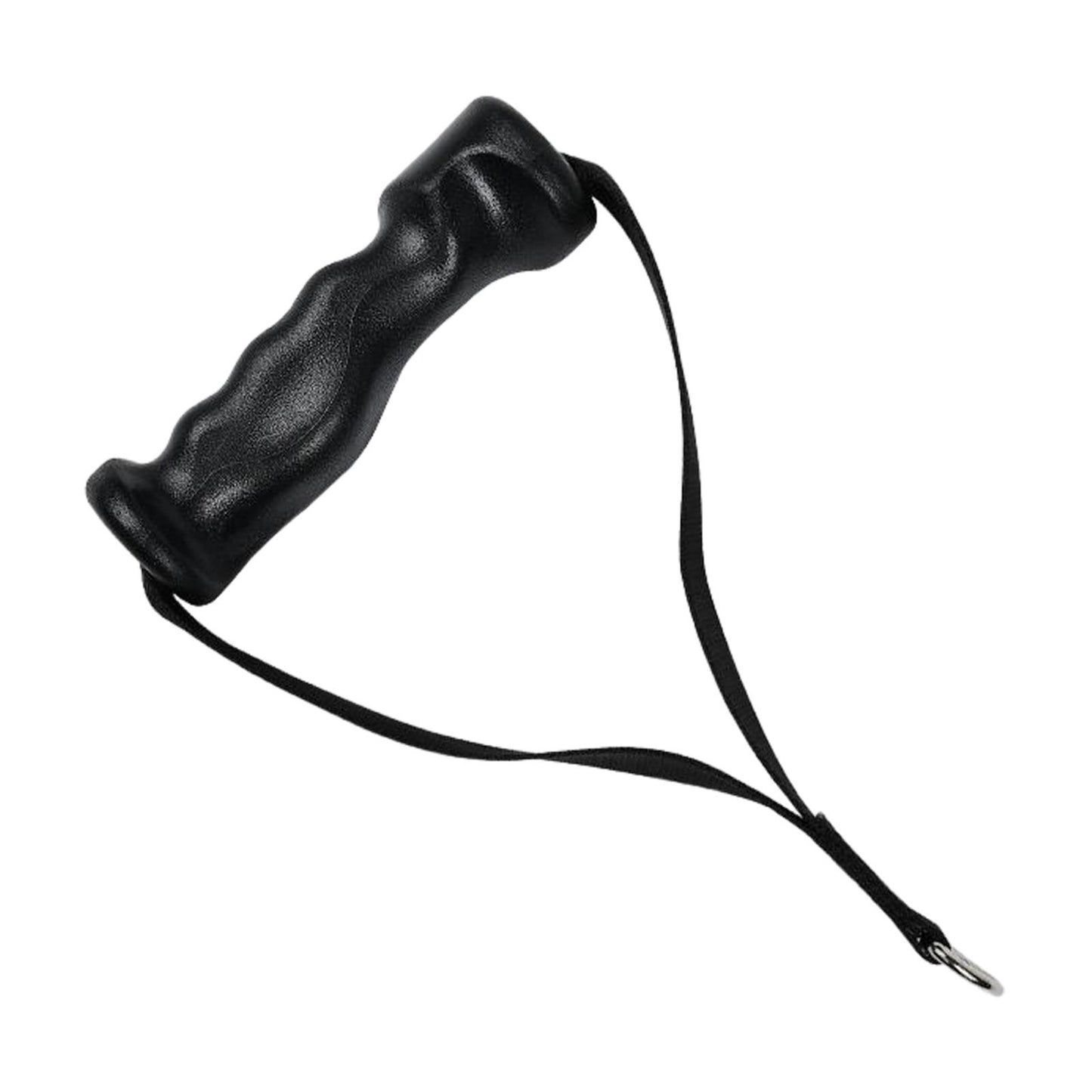 2 Pieces Cable Machine Attachment Handles Gym Accessory Black Nylon Yoga