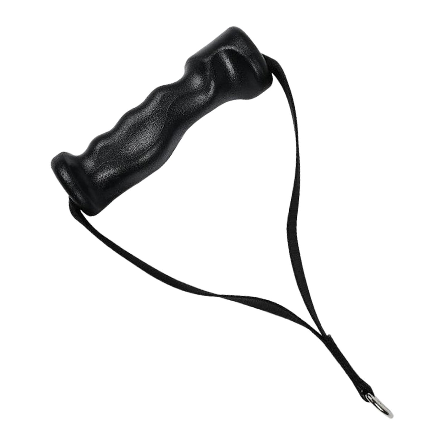 2 Pieces Cable Machine Attachment Handles Gym Accessory Black Nylon Yoga