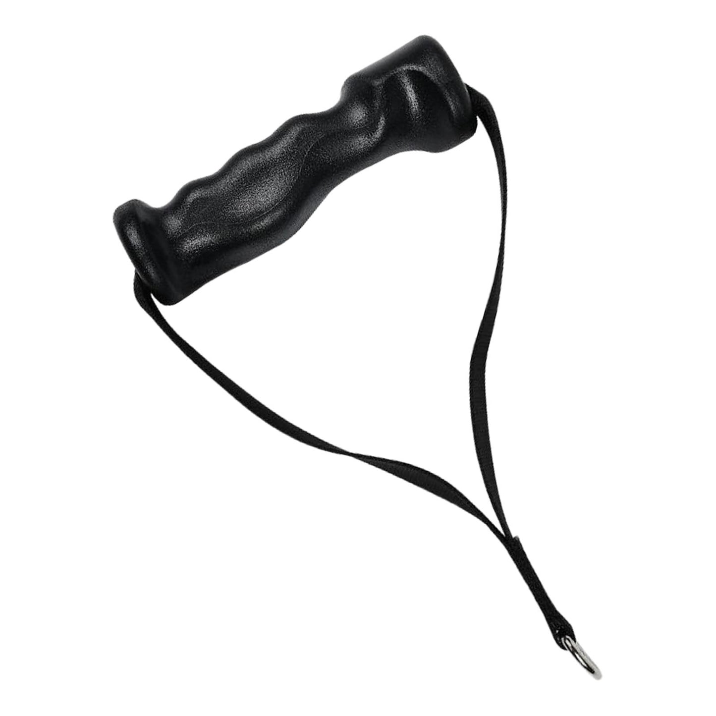 2 Pieces Cable Machine Attachment Handles Gym Accessory Black Nylon Yoga