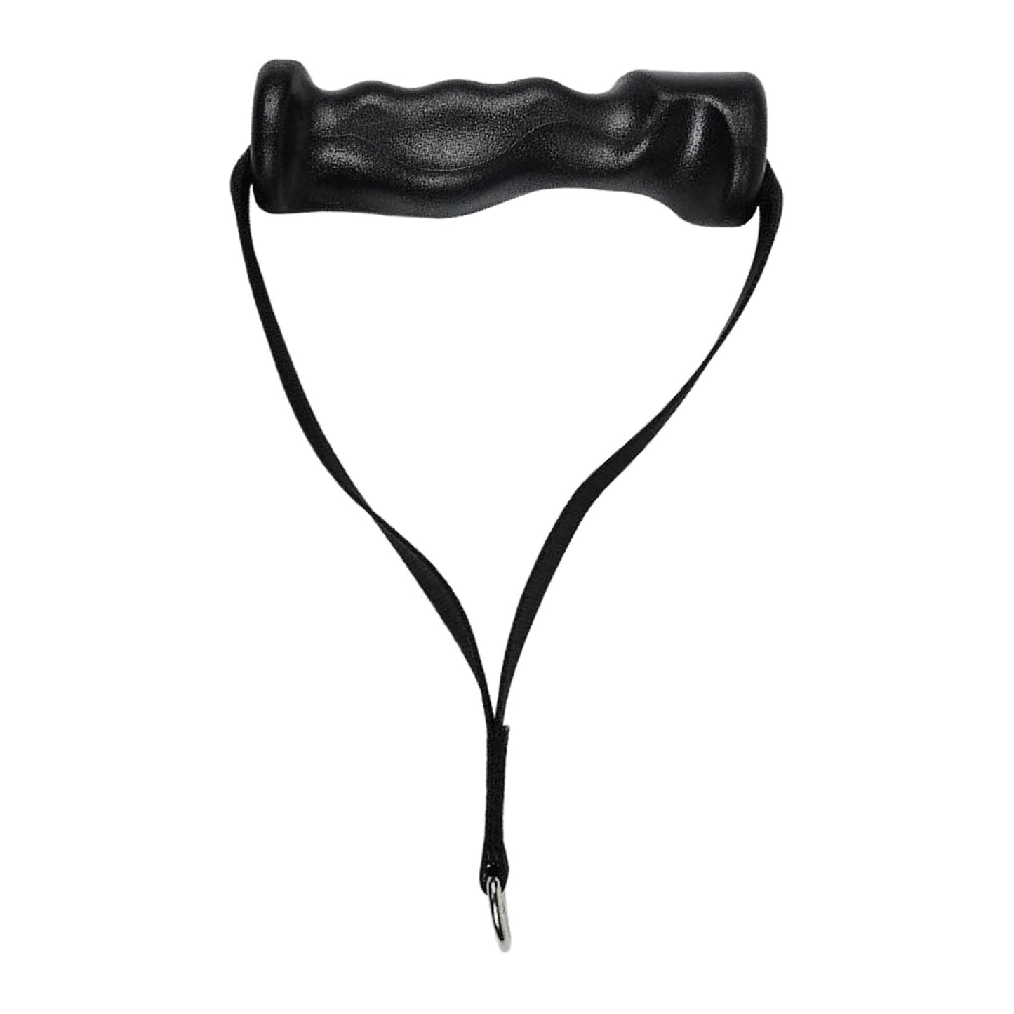 2 Pieces Cable Machine Attachment Handles Gym Accessory Black Nylon Yoga