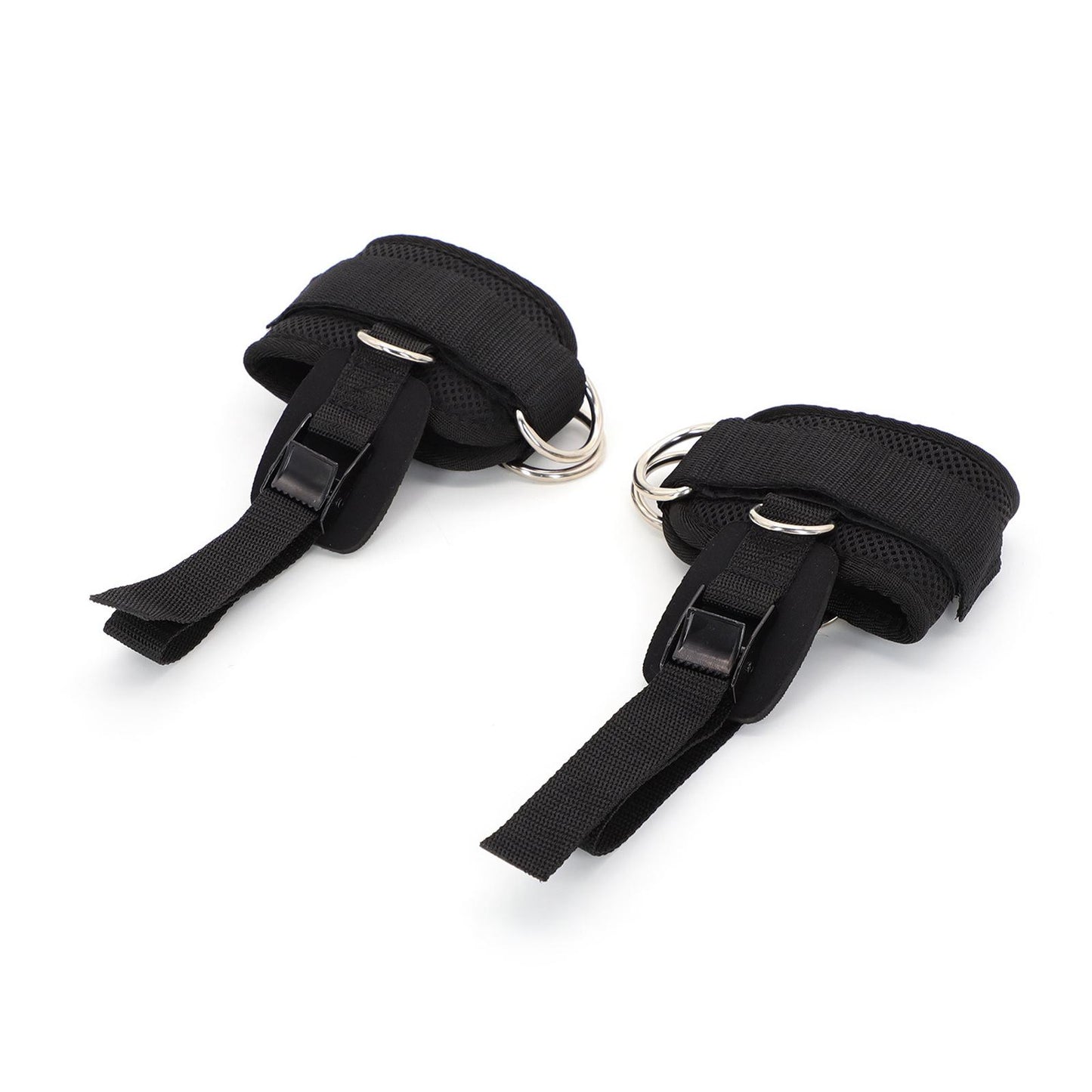 2 Pieces Ankle Straps Pedal Rope Glute Exercises Workout Ankle Cuff Set Black