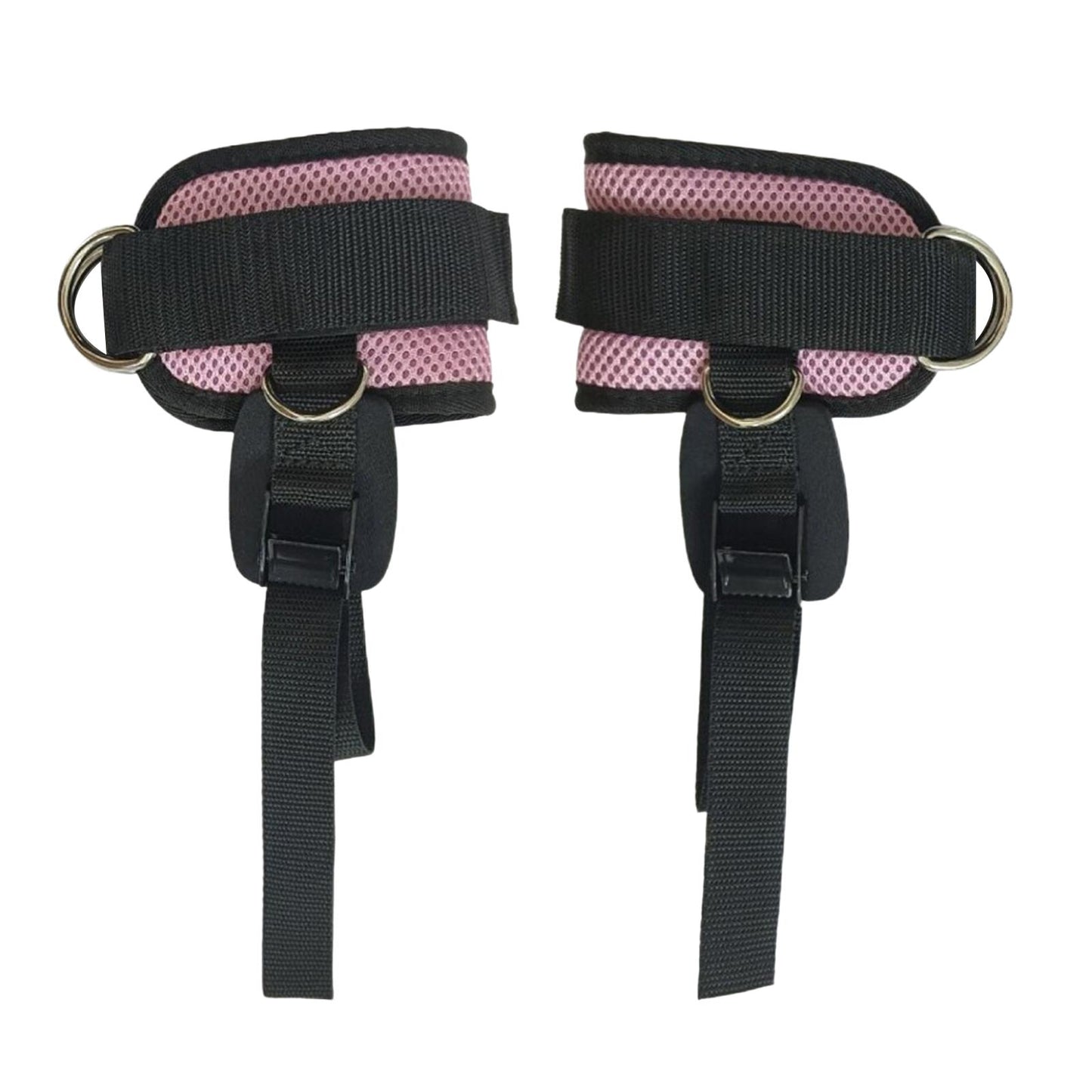 2 Pieces Ankle Straps Pedal Rope Glute Exercises Workout Ankle Cuff Set Pink