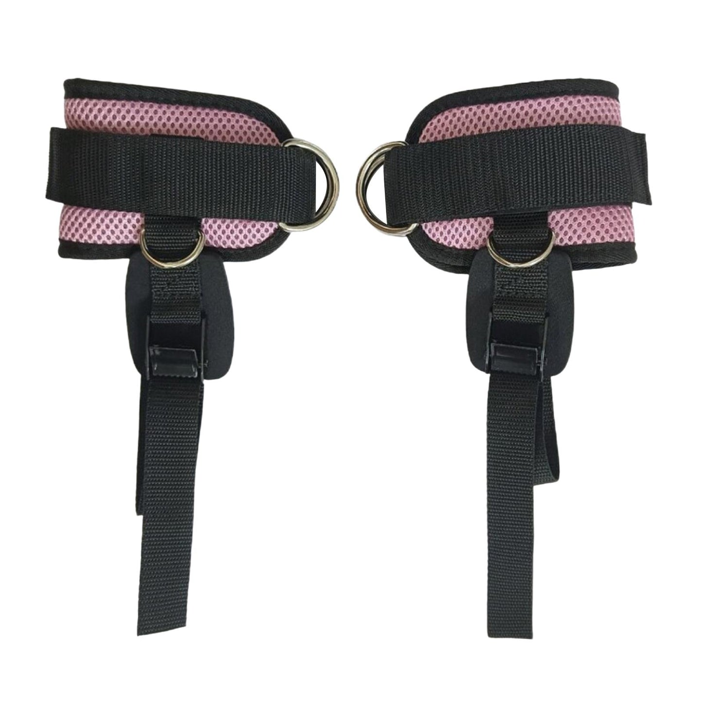 2 Pieces Ankle Straps Pedal Rope Glute Exercises Workout Ankle Cuff Set Pink