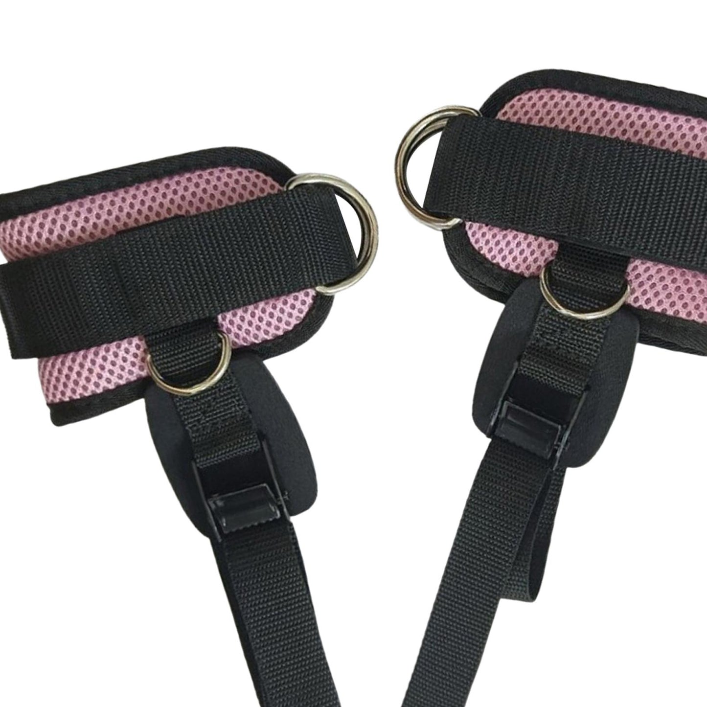 2 Pieces Ankle Straps Pedal Rope Glute Exercises Workout Ankle Cuff Set Pink
