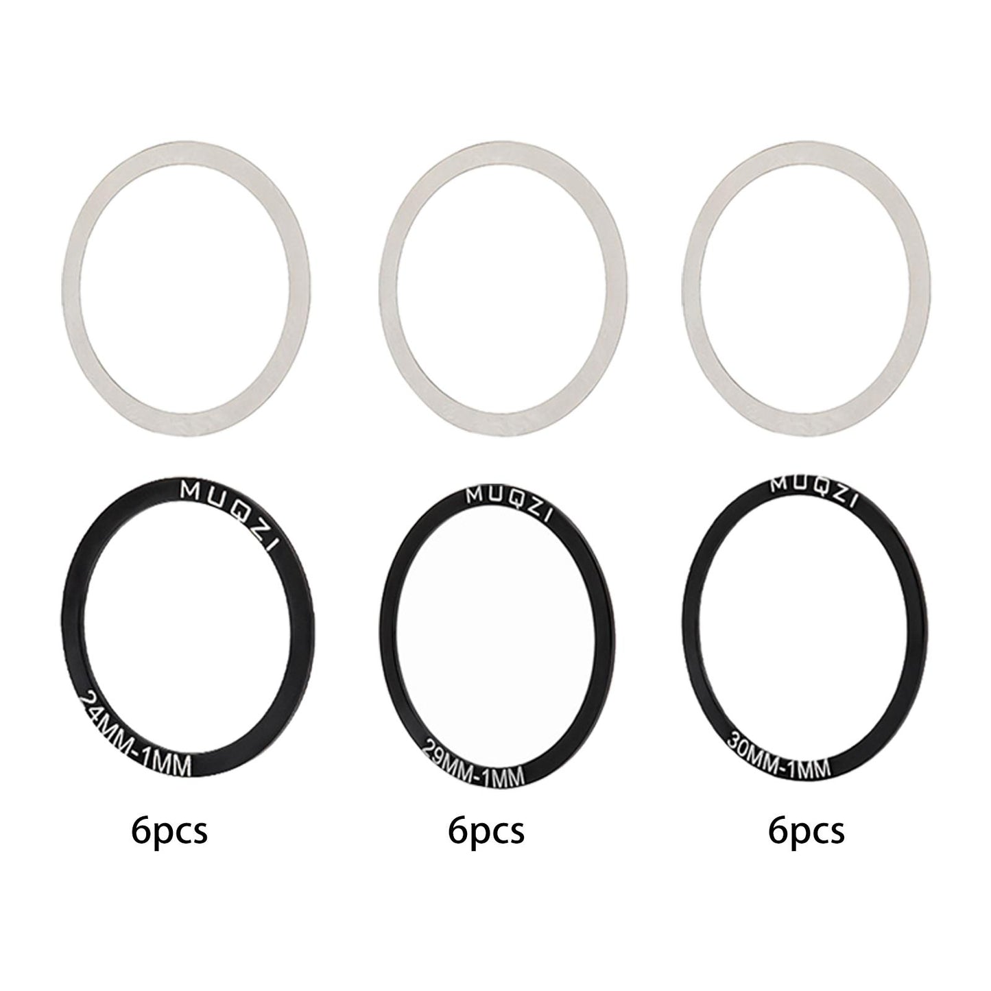 24/29/30mm 6Pack Bike Bicycle Bottom Bracket Set for BB86 91 92 PF30 BB30 24mm