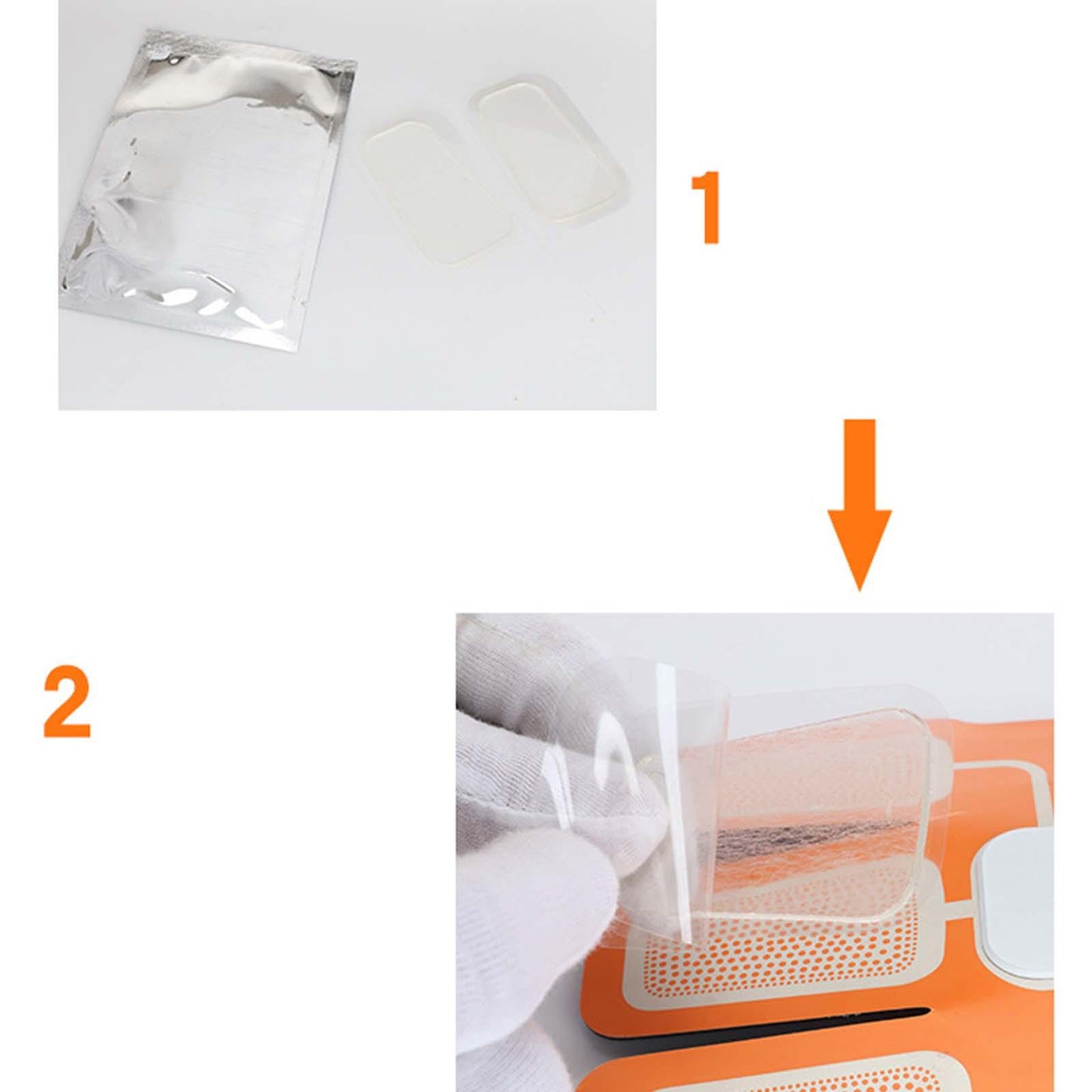2Pcs Gel Pads Reusable Replacement for Muscle Stimulator Stimulator Training