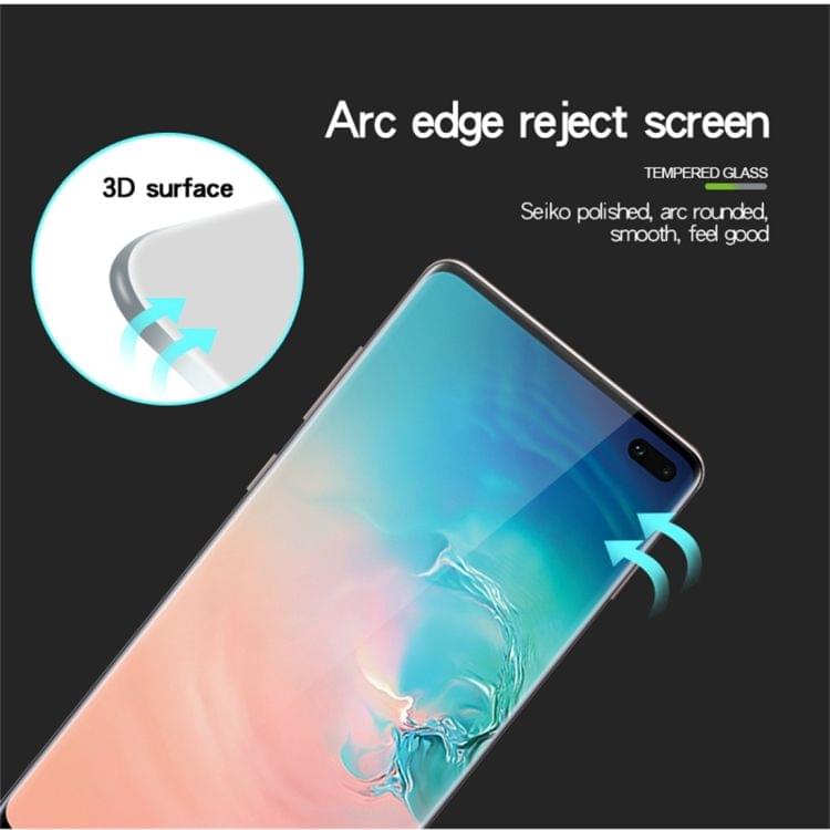 Buy PINWUYO 9H 3D Curved Heat Bending Full Screen Tempered Glass Film for Galaxy S10 Plus (Black)