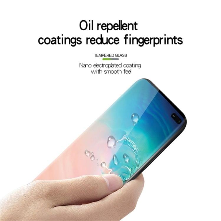 Buy PINWUYO 9H 3D Curved Heat Bending Full Screen Tempered Glass Film for Galaxy S10 Plus (Black)