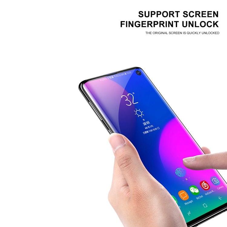 Buy mocolo 0.15mm Full Screen PET Screen Film for Galaxy S10, Support Fingerprint Unlock(Black)