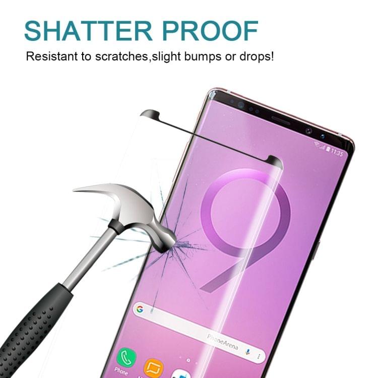 Buy 0.26mm 9H 3D Curved Edge Non-full Screen Edge Glue Tempered Glass Film for Galaxy Note 9