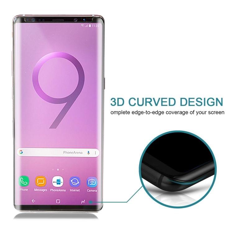 Buy 0.26mm 9H 3D Curved Edge Non-full Screen Edge Glue Tempered Glass Film for Galaxy Note 9