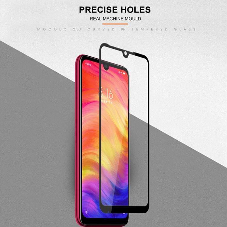 Buy mocolo 0.33mm 9H 2.5D Silk Print Tempered Glass Film for Xiaomi Redmi Note 7 (Black)
