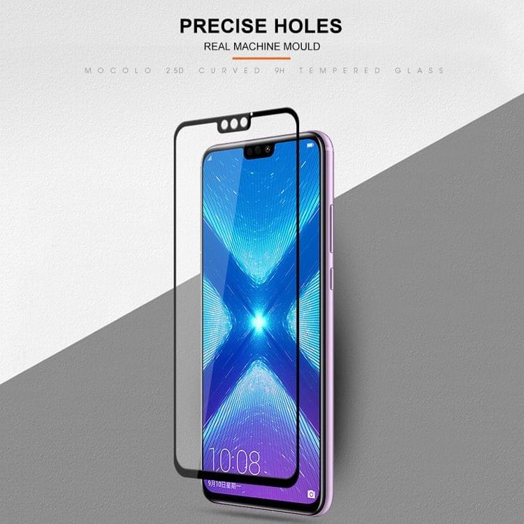 Buy mocolo 0.33mm 9H 2.5D Silk Print Tempered Glass Film for Huawei Honor 8X (Black)