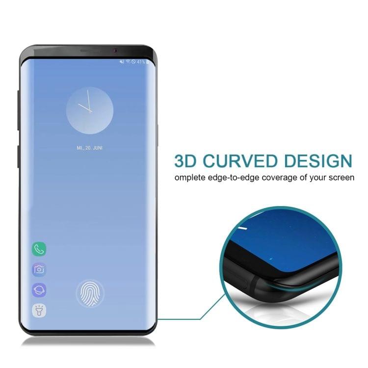 Buy 0.3mm 9H 3D Full Screen Tempered Glass Film for Galaxy S10, Screen Fingerprint Unlocking is Supported