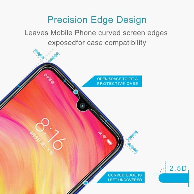 Buy 9H 2.5D Tempered Glass Film for Xiaomi Redmi Note 7