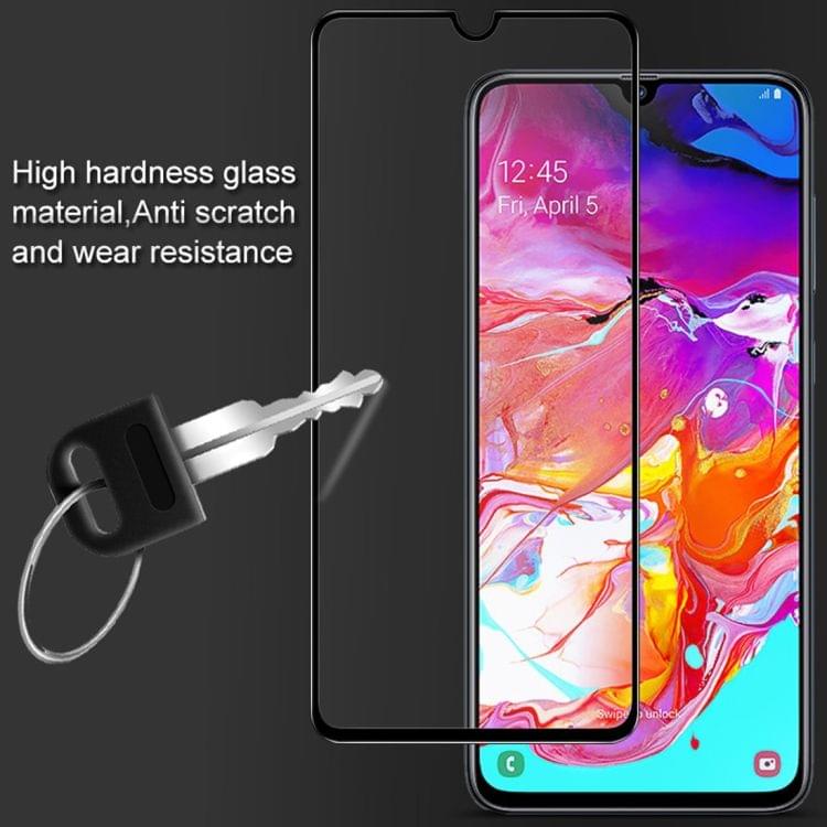 Buy IMAK 9H Full Screen Tempered Glass Film Pro+ Version for Galaxy A70 (Black)