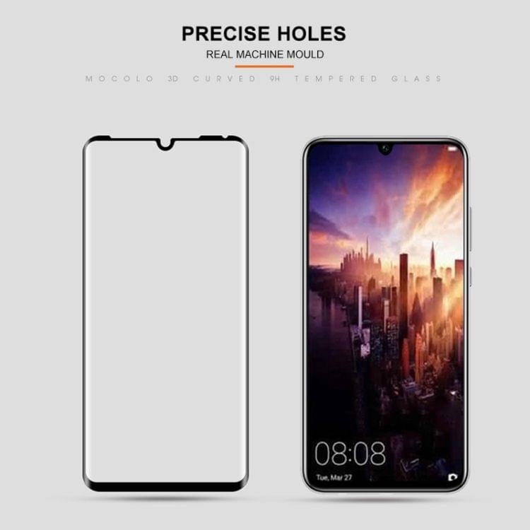 Buy mocolo 0.33mm 9H 3D Full Glue Curved Full Screen Tempered Glass Film for Huawei P30 Pro (Black)