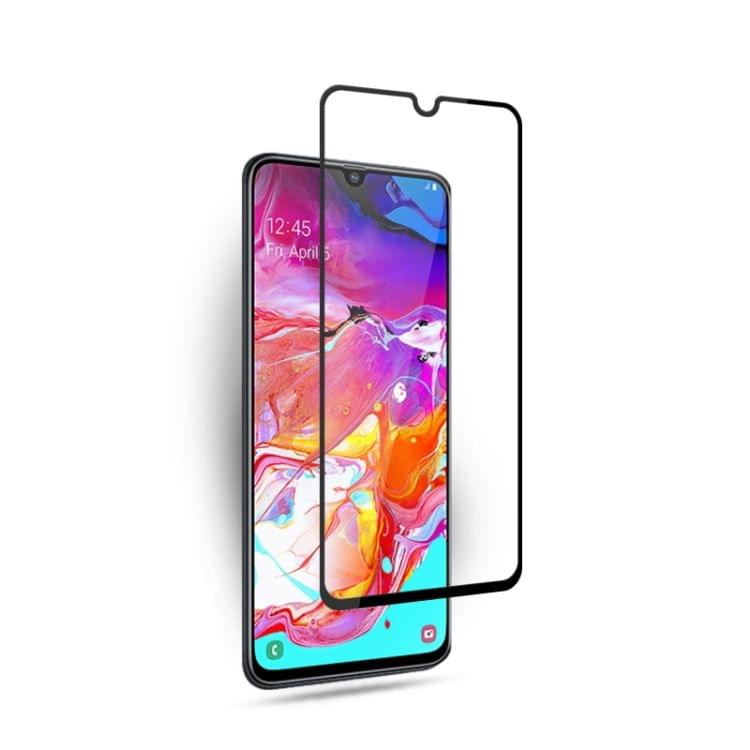 Buy mocolo 0.33mm 9H 2.5D Full Glue Silk Print Tempered Glass Film for Galaxy A70, Support Fingerprint Unlock(Black)