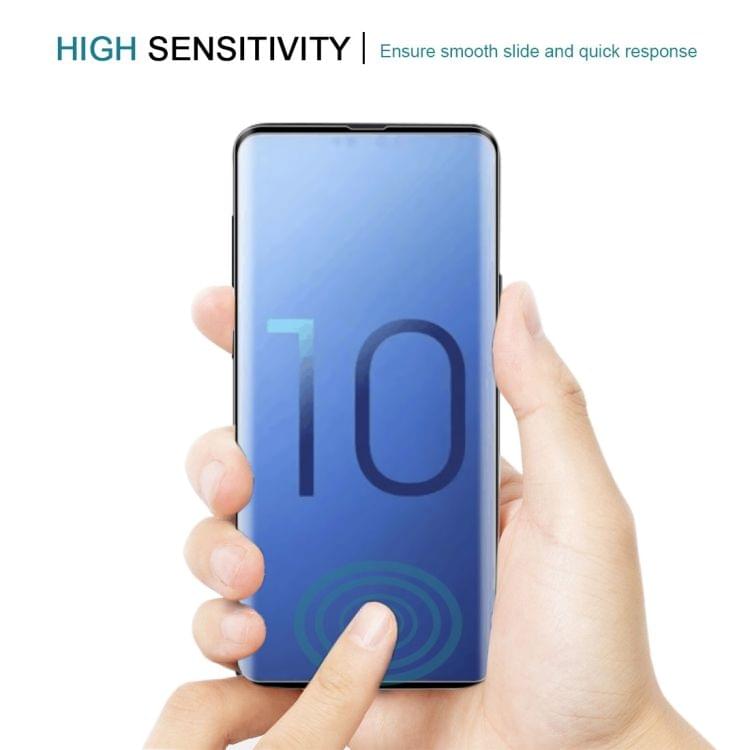 Buy 0.3mm 9H Surface Hardness 3D Curved Edge Tempered Glass Screen Protector for Galaxy S10+, Fingerprint Unlock Is Not Supported