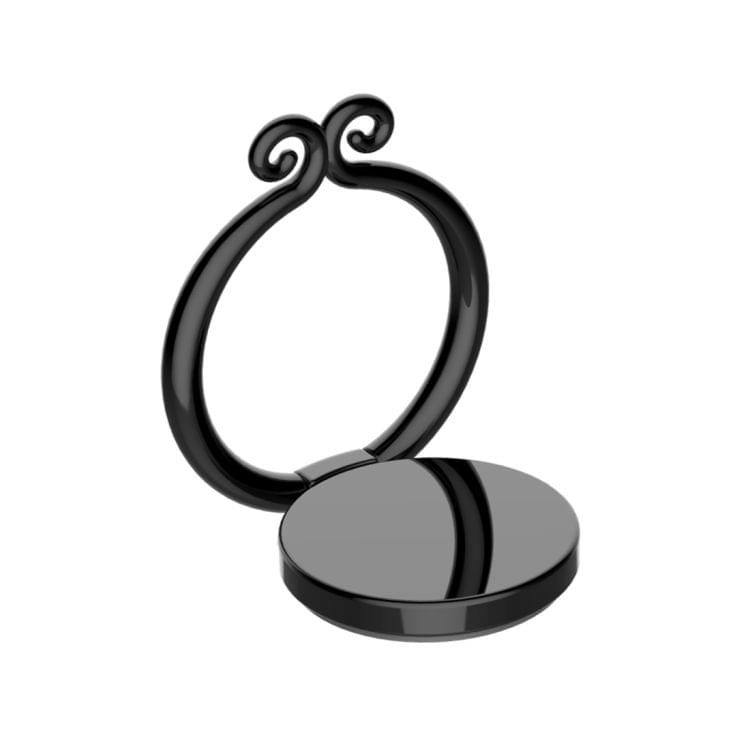 lenuo DL-27 360 Degrees Rotation Metal the Incantation of the Golden Hoop Shape Phone Ring Holder(Black)