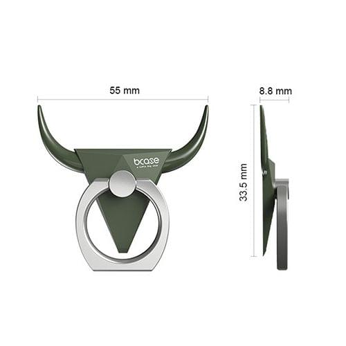 Universal Cell Phone Metal Bull Shape 360 Degree Rotation Stand Finger Grip Ring Holder