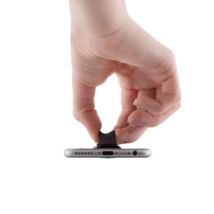 Finger Grip Phone Holder for iPhone, Galaxy, Sony, Lenovo, HTC, Huawei, and other Smartphones(Black)
